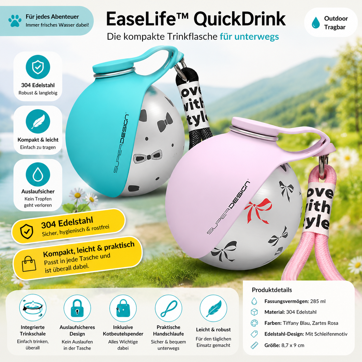 💧 EaseLife™ QuickDrink – Frisches Wasser für jedes Abenteuer