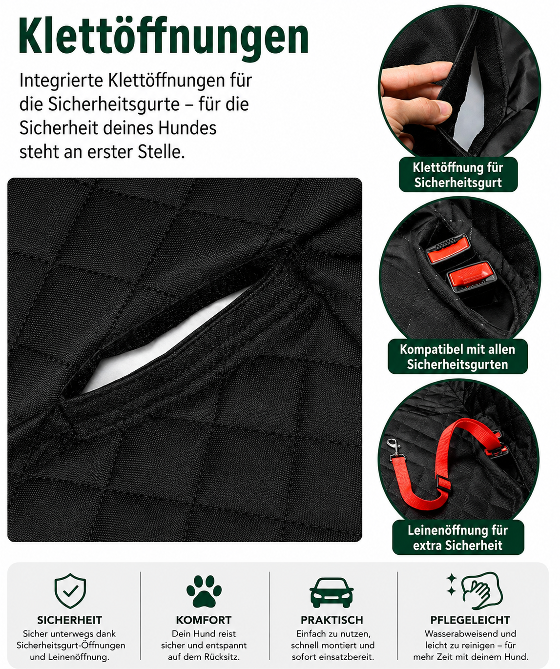 EaseLife™ AutoProtect – Premium Rücksitzschutz für Hunde
